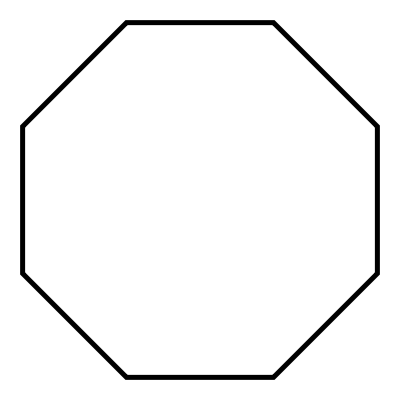 Octagon shape clipart 