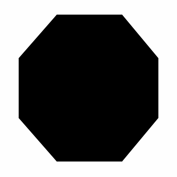 Octagon clipart black and white 
