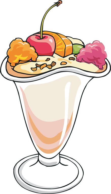 Scoop ice cream sundae clipart 