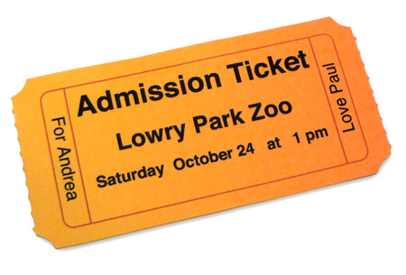 Ticket zoo clipart 