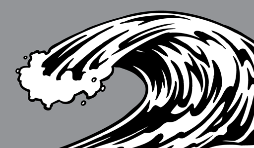 Waves black and white black wave clipart � Gclipart 