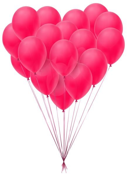 Valentine&Day Balloons Transparent PNG Clip Art Image 