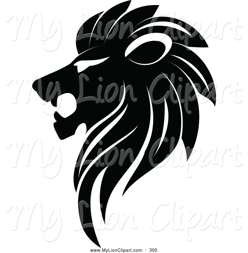 Black Lion Logo Clipart 