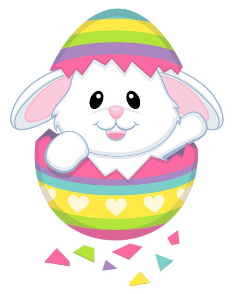 Cute Easter Bunny Transparent PNG Clipart 