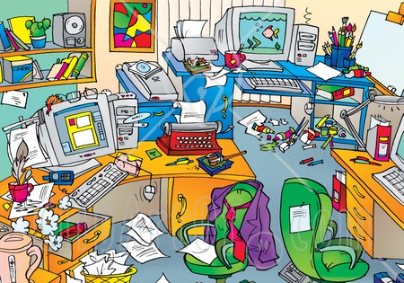describe a messy room