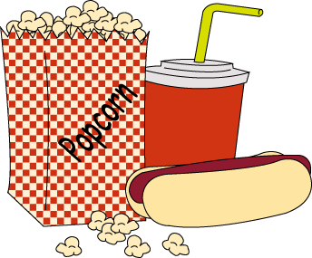 sports concession stand menu clipart