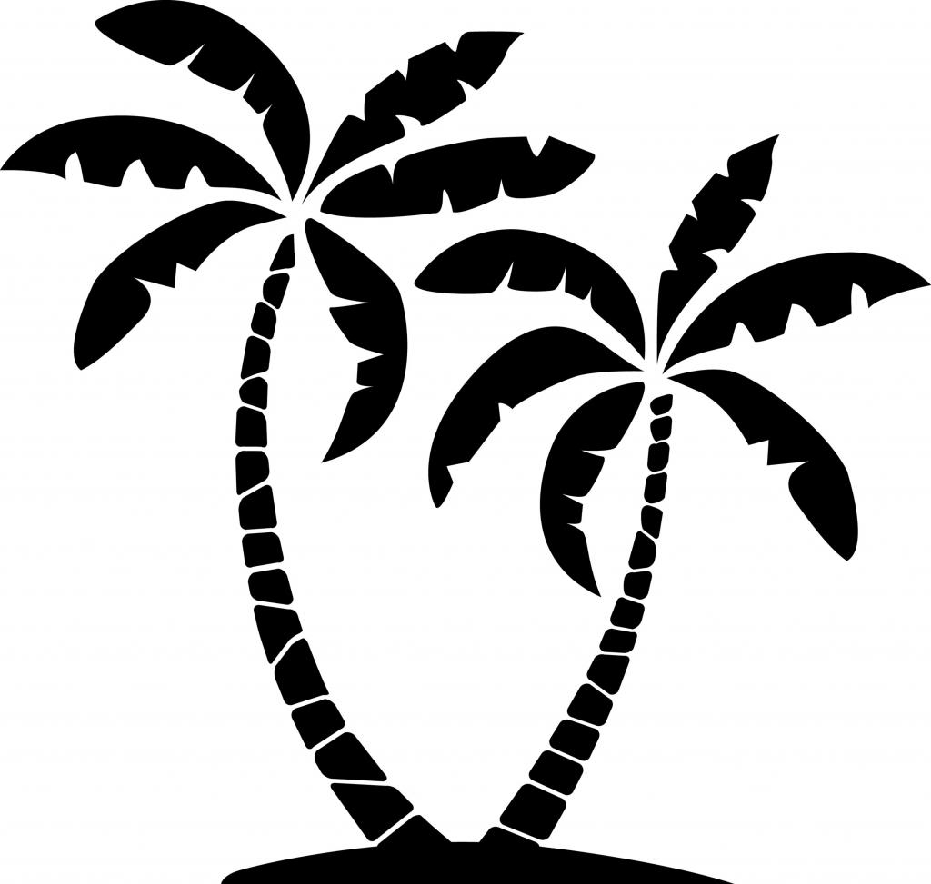 2 Palm Trees Clipart 