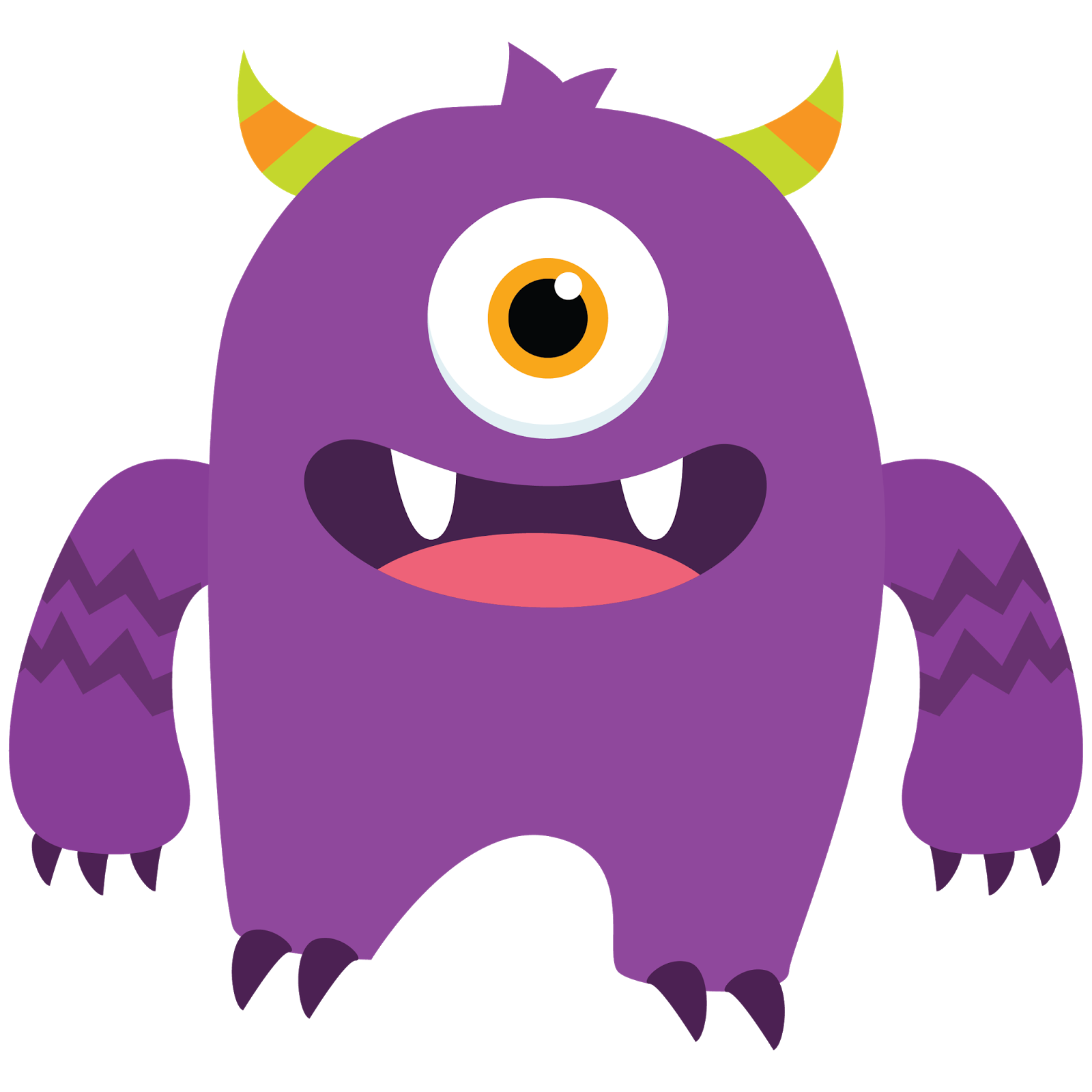Monster stepping on toy clipart 