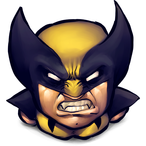 Angry Wolverine Icon, PNG ClipArt Image 