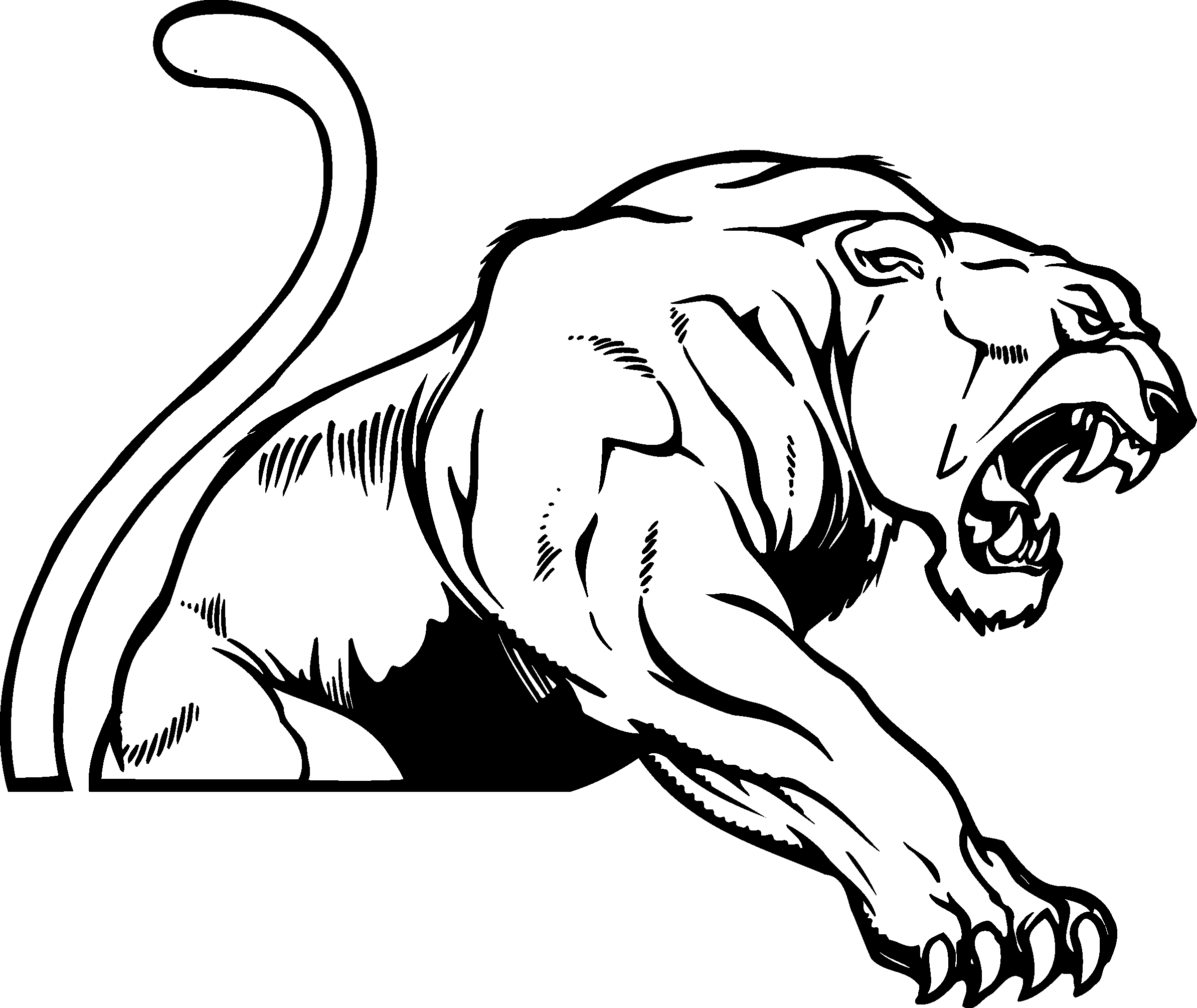 Cougar Mascot Clipart 