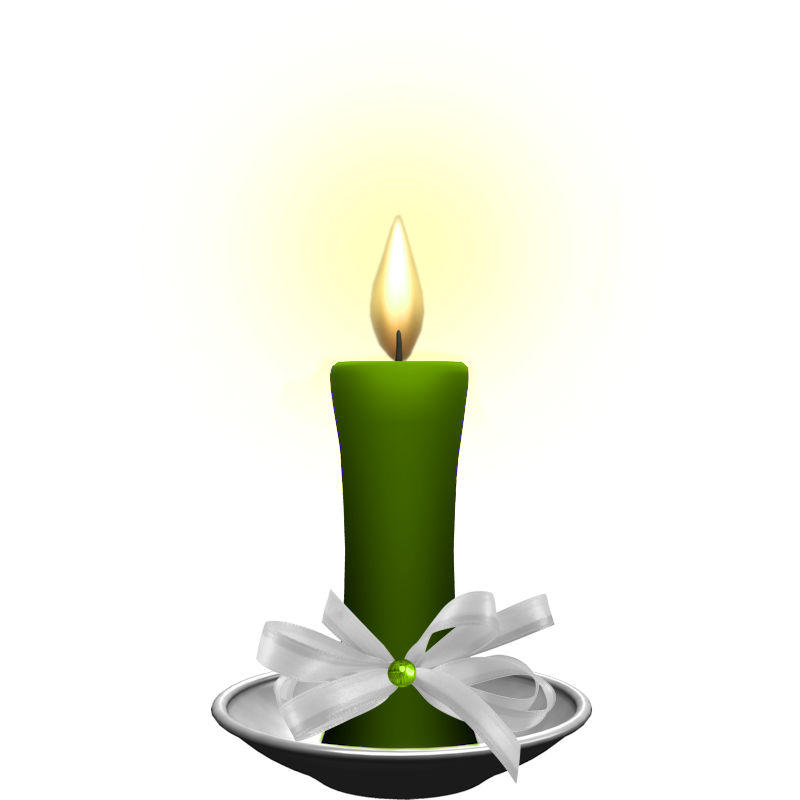 Green Candle Clipart 