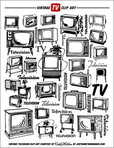 Vintage Television Clip Art – Clipart Free Download 