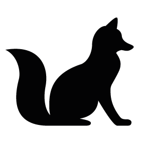 Fox silhouette clipart 