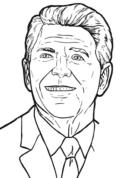 Ronald Reagan Easy Clipart 