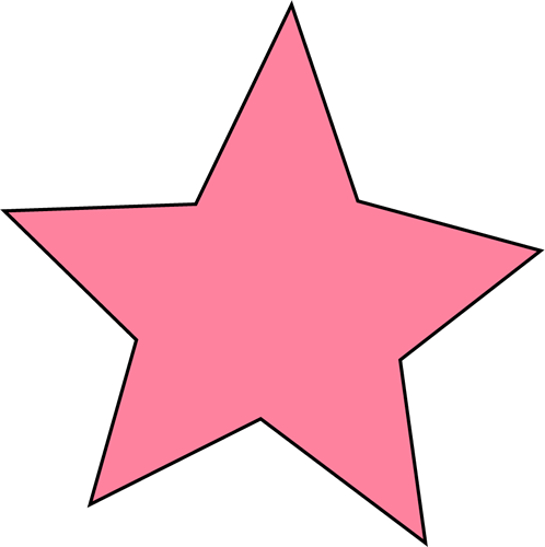 Light pink stars clipart on transparent background 