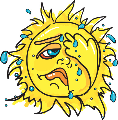 Sweating Sun Clipart 