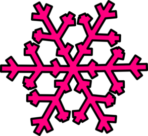 Pink Snowflake Clip Art at Clker 