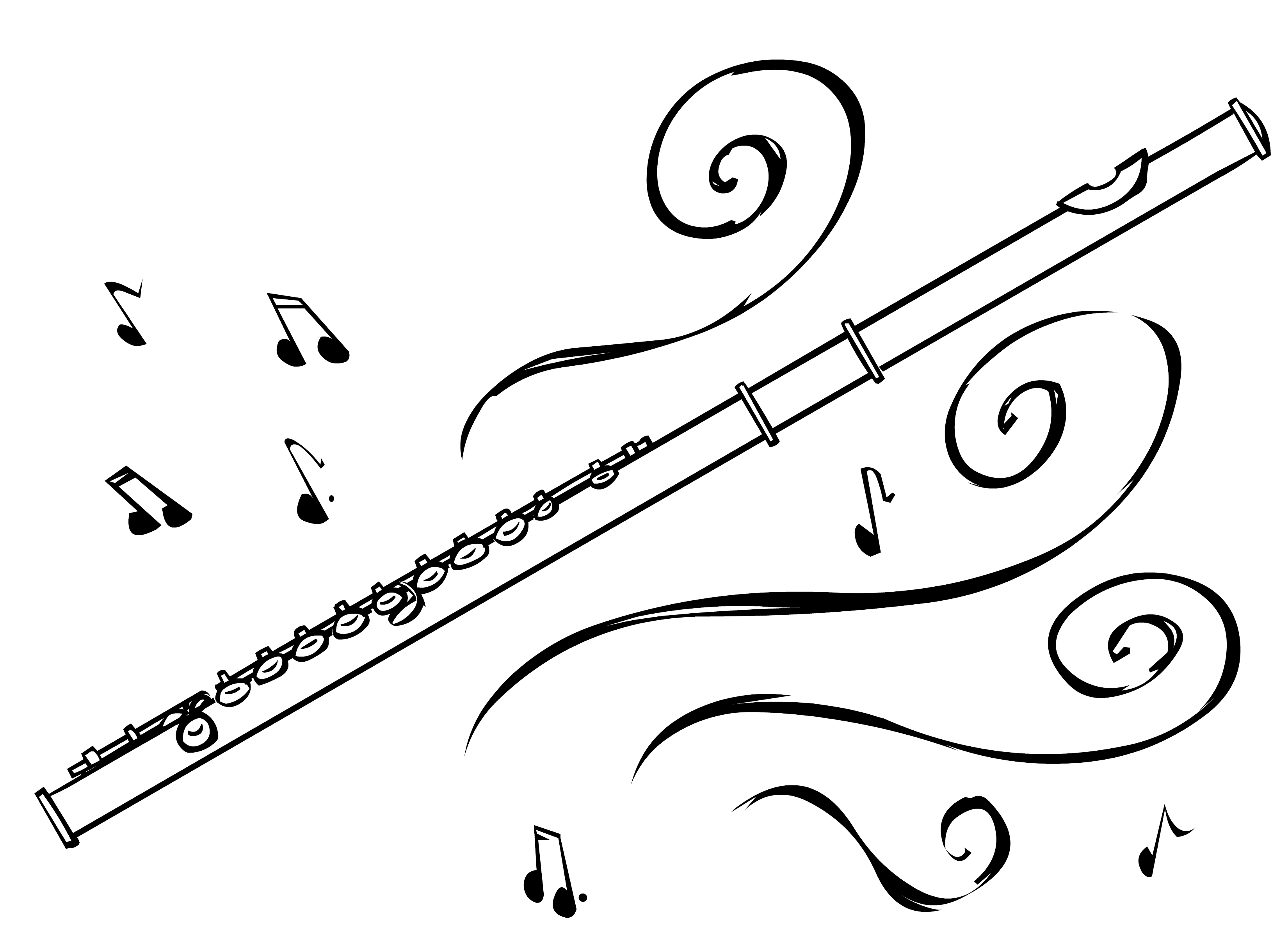 Flute clipart free 