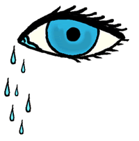 crying eyes cartoon