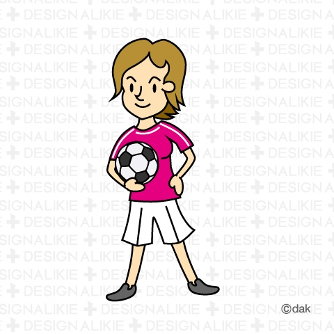 Girl Football Clipart 