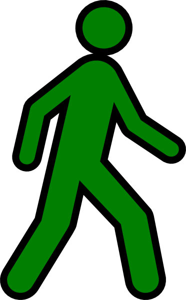 Black Man Walking Clipart 