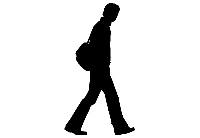 Silhouette Man Walking 