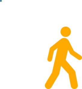 Yellow Walking Man Clip Art at Clker 