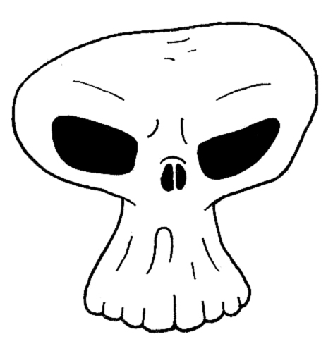 Evil Skull Cartoon 