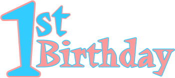 First Birthday Clipart 