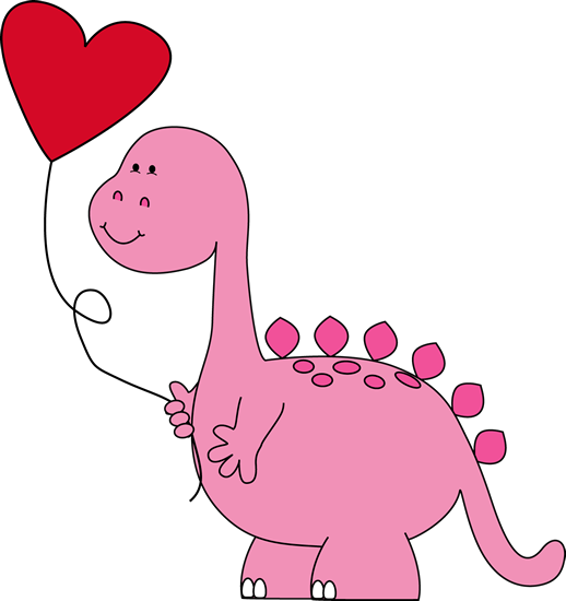 Dinosaur Valentine Balloon Clip Art 
