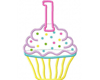 First birthday cupcake clipart 