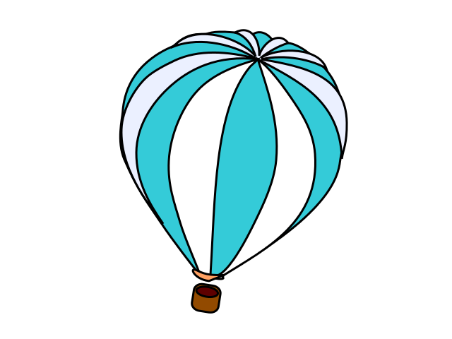 Hot Air Balloon Outline 