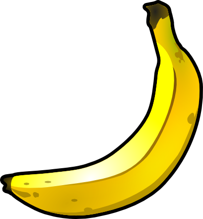 Cartoon banana clipart 