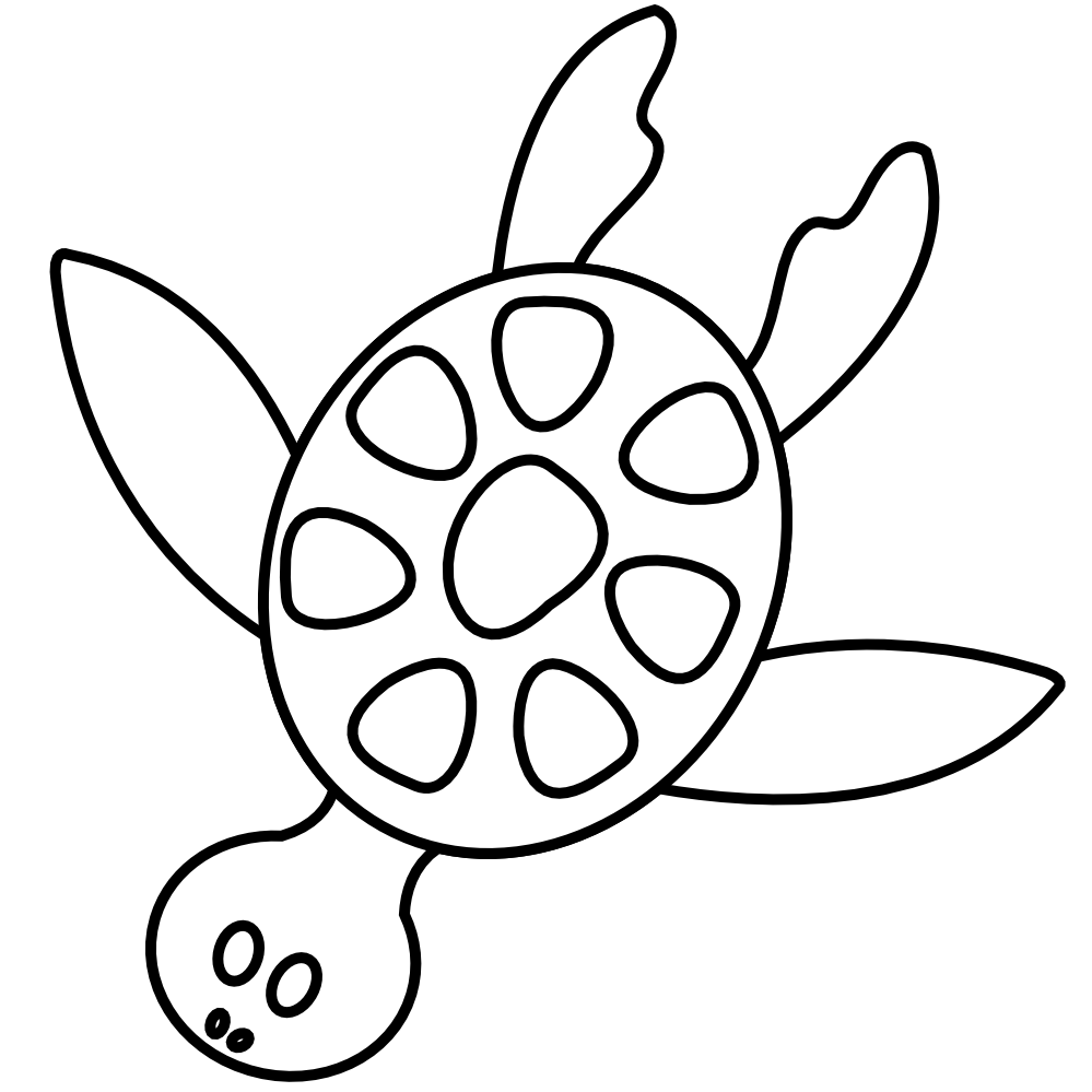 Turtle Outline Template 