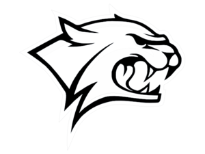 Wildcat clipart black and white 