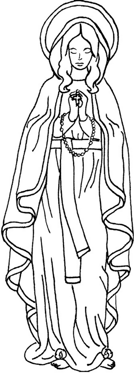 virgin mary coloring pages