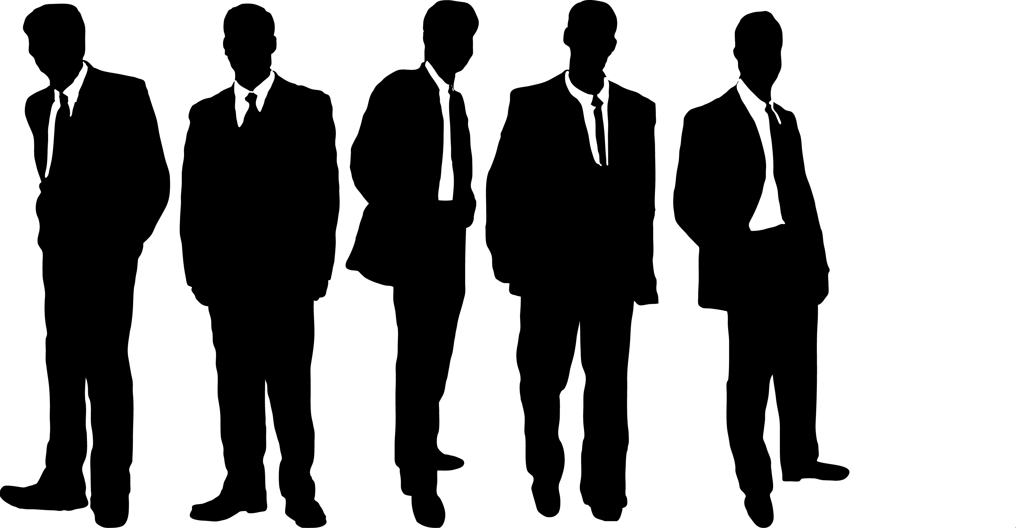 People silhouette clipart black and white 