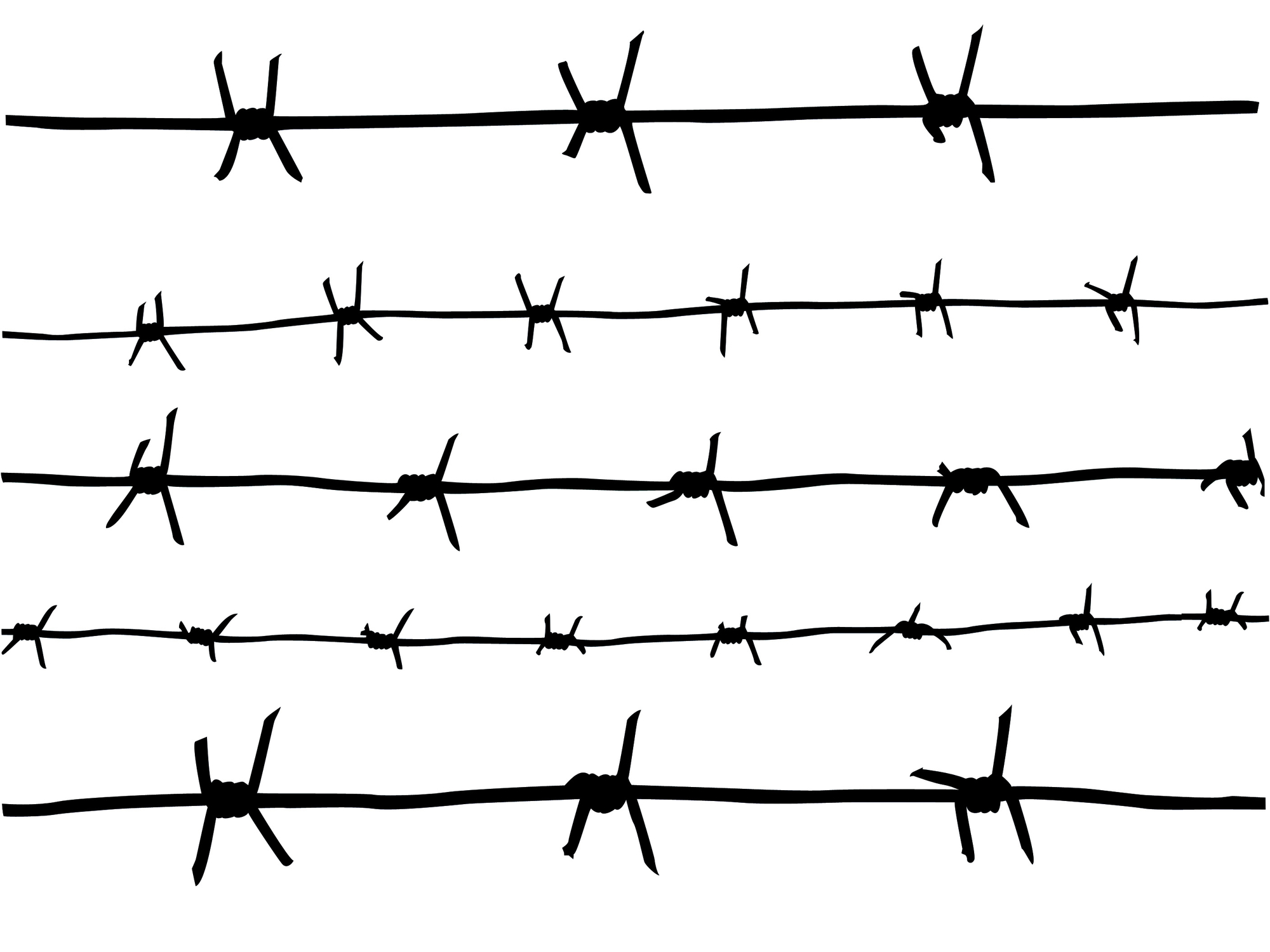 draw barbed wire easy.