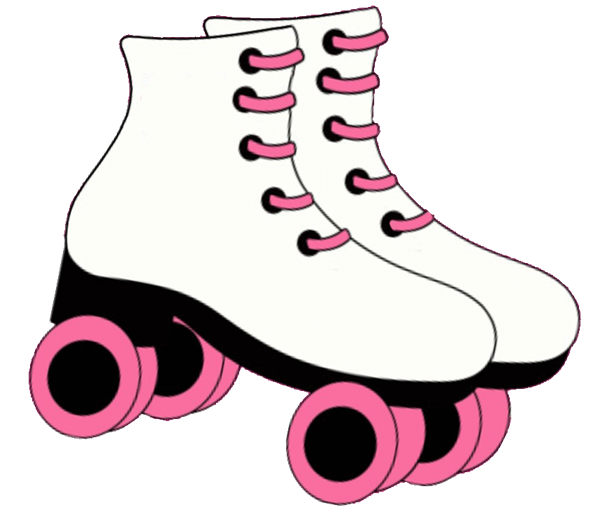 Roller skate clipart color 