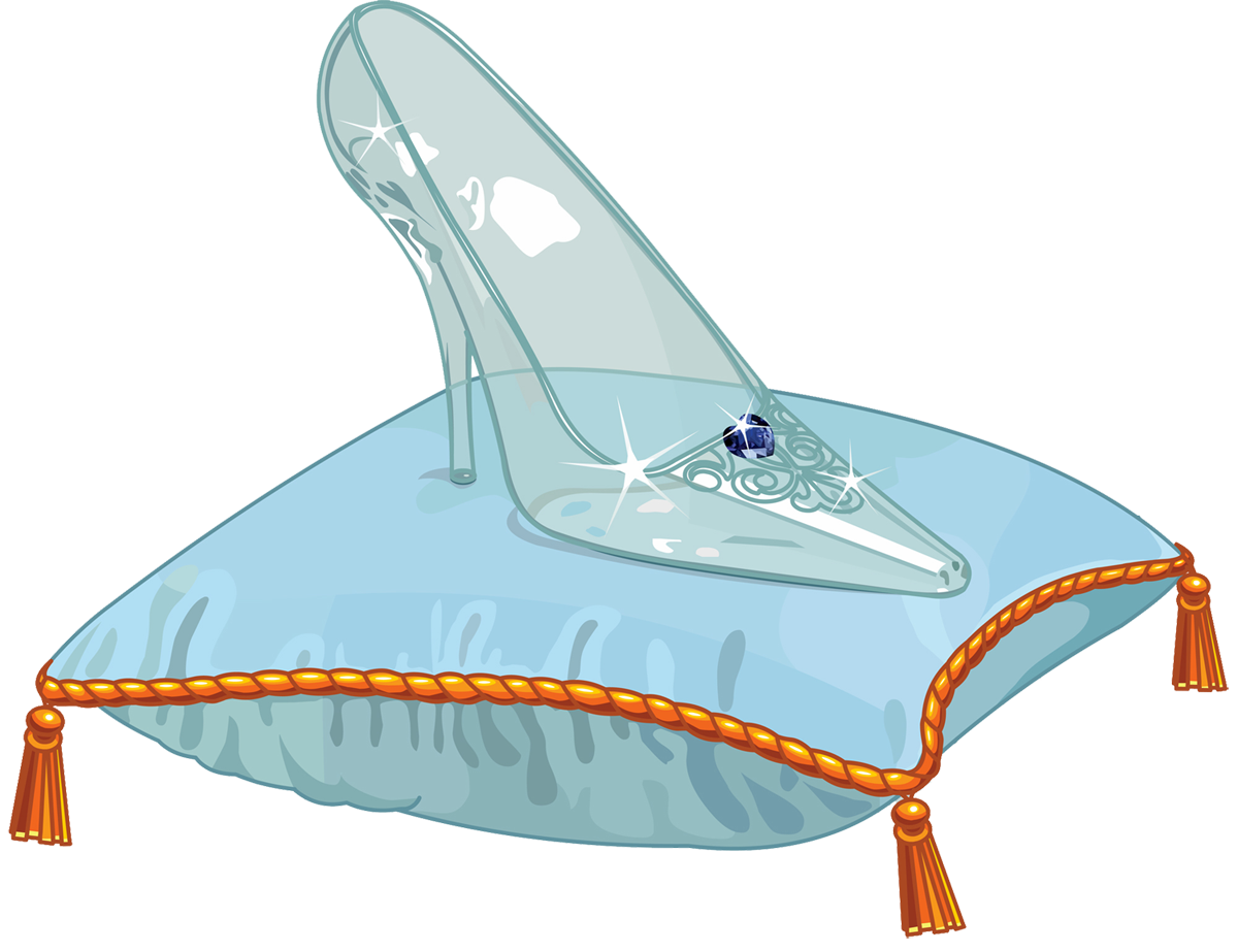 Cinderella glass slipper clipart 