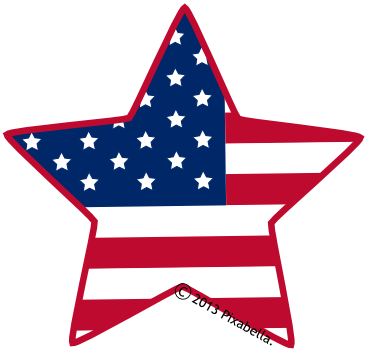 Red white and blue stars clip art 