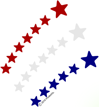 Falling star image in red clipart 
