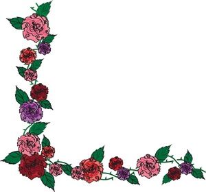 Roses clip art borders 