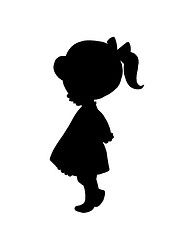 Baby girl silhouette clip art 