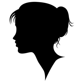 Teenage Girl Silhouette Clipart 