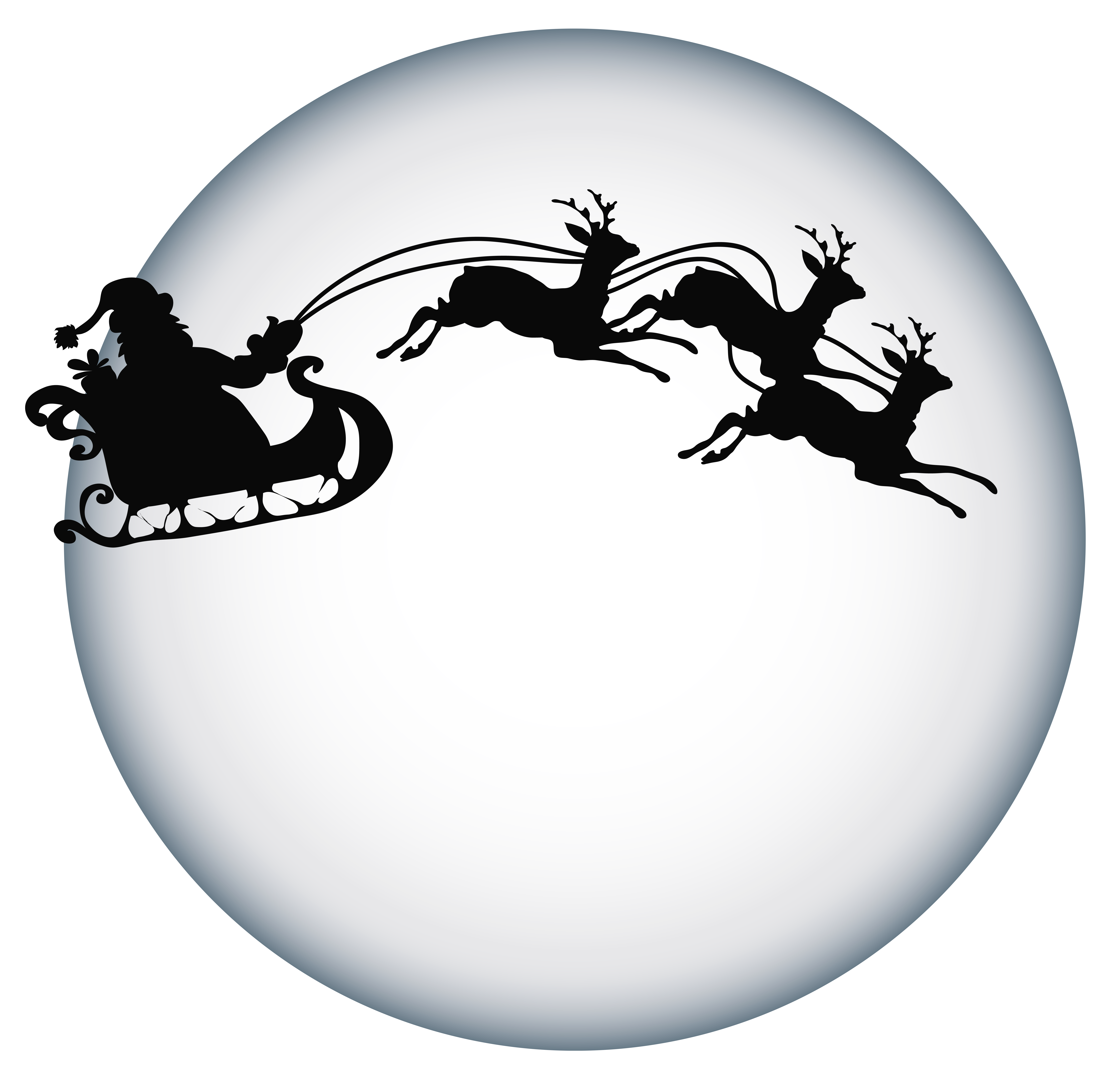 Santa Clause and Moon Shade Transparent PNG Clipart 