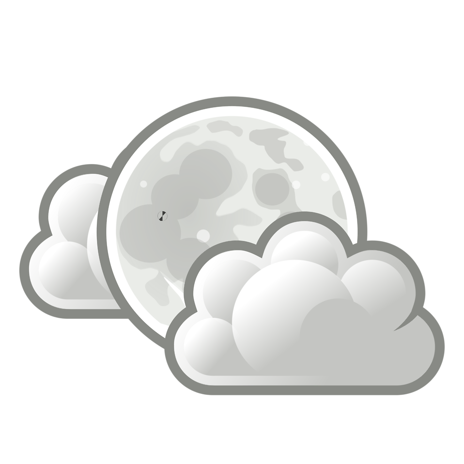Moon And Clouds Clipart 