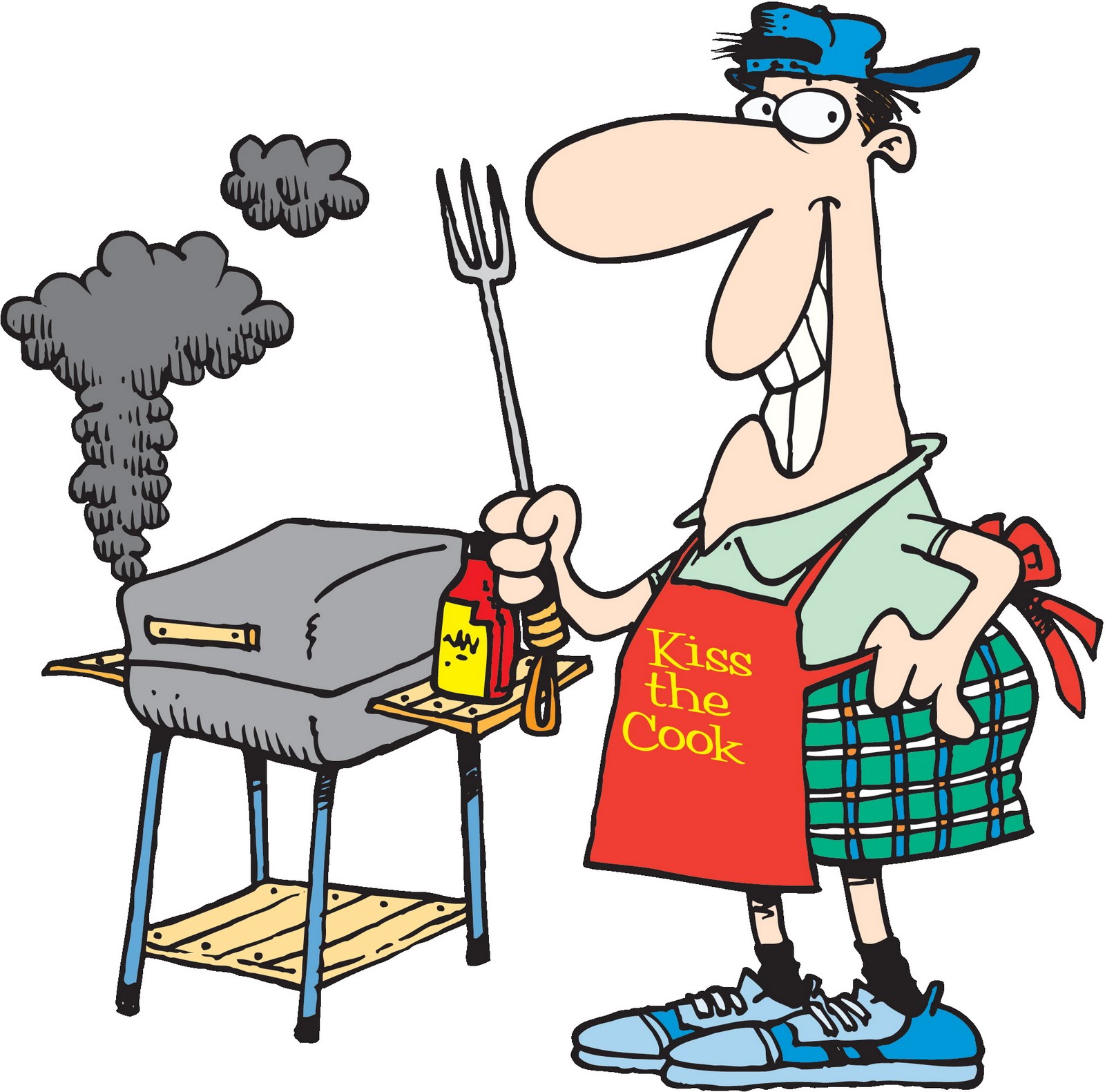 Image of BBQ Clipart Bbq Grill With Fire Clipart Free 