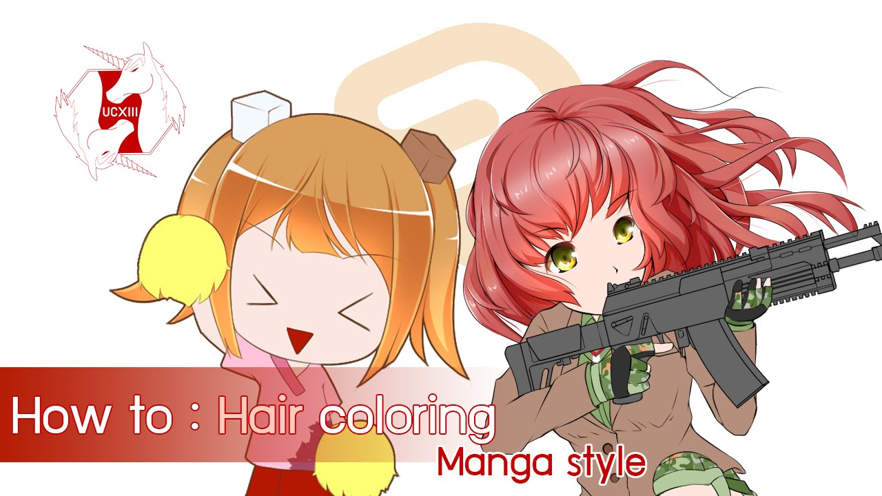 Clip Studio Paint/Manga Studio] How to : Hair coloring [Eng ver 