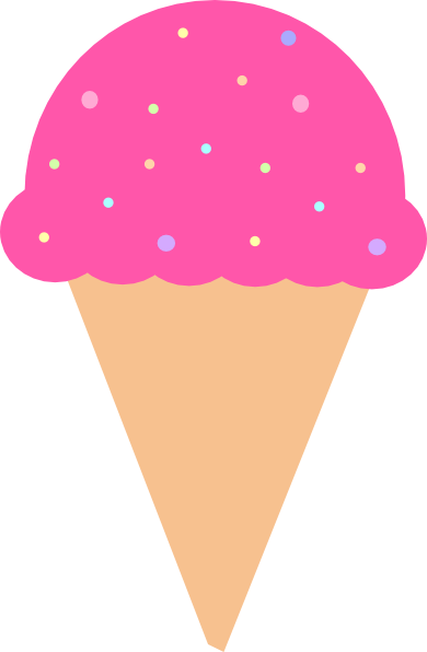 Transparent ice cream cone 
